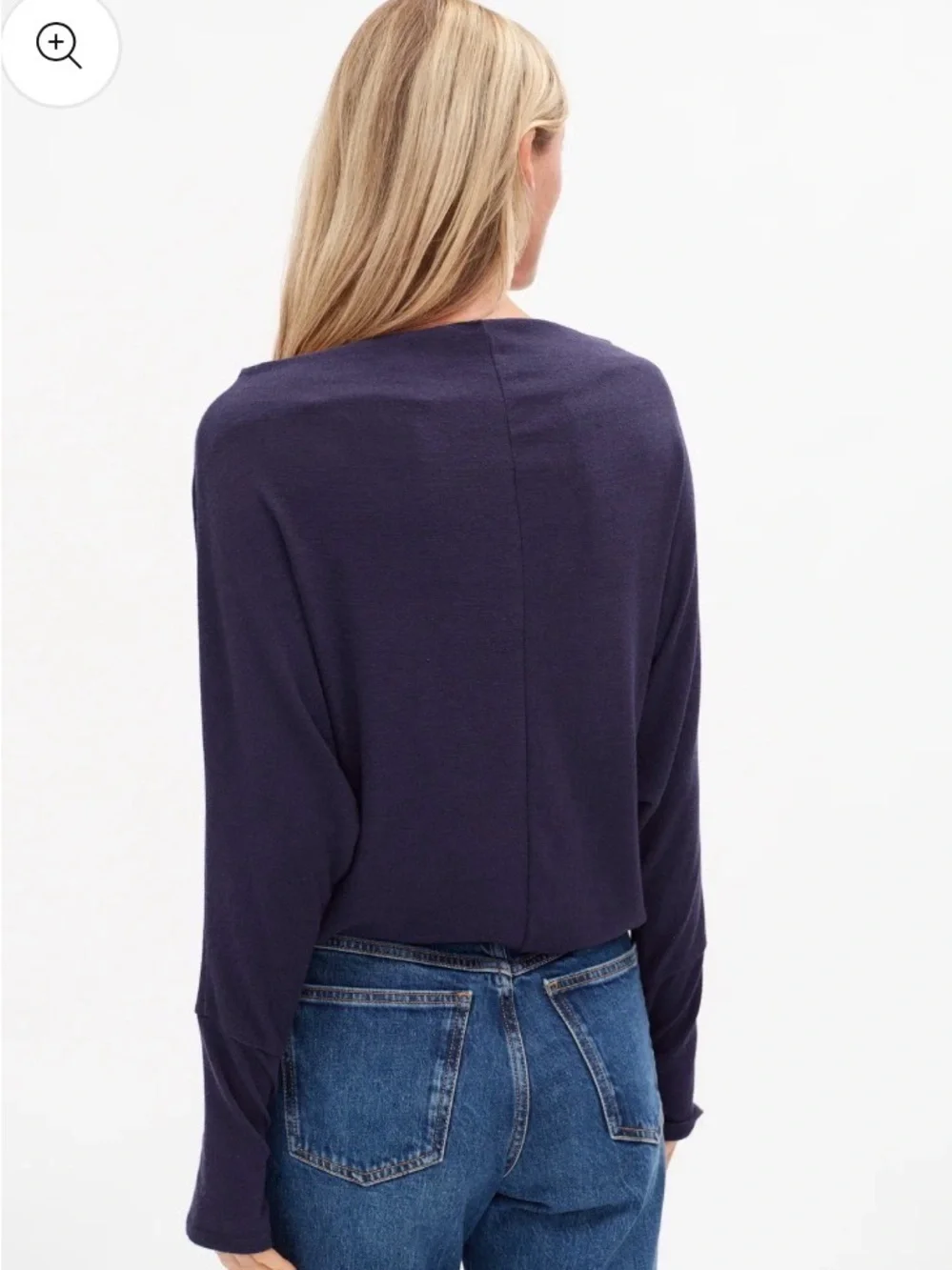 Six/Fifty - Off-Shoulder Long Sleeve Women's Sweater Navy